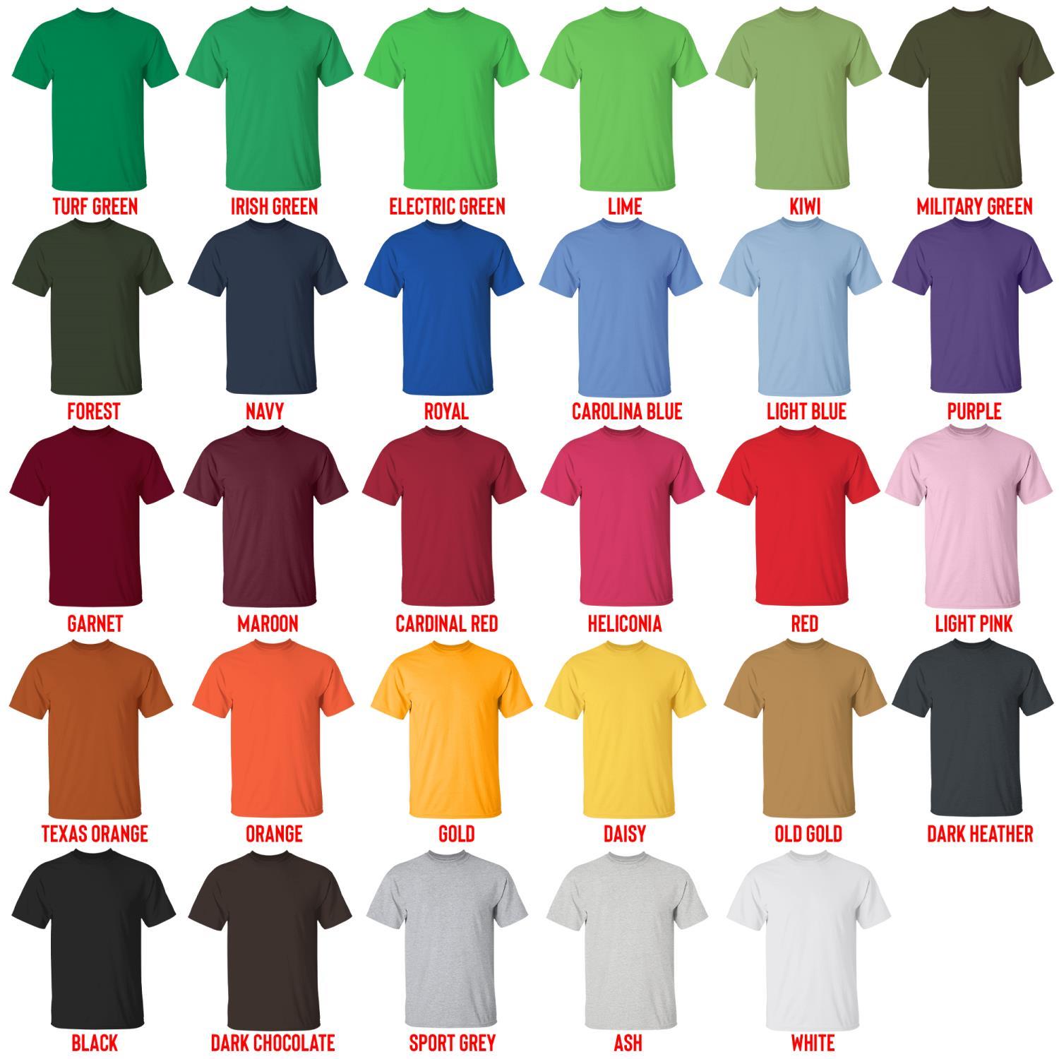 t shirt color chart - Sally Face Shop