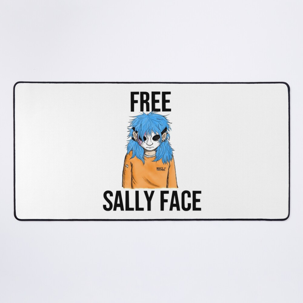 Sally Face Blue Hair Mouse Pad